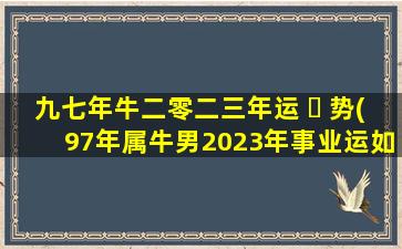 九七年牛二零二三年运 ☘ 势(97年属牛男2023年事业运如何)